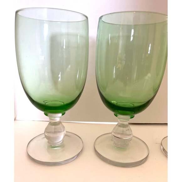 Dansk Hanna Jade Green Iced Beverage Glasses 7 1/4” Set of 4 - Picture 2 of 5